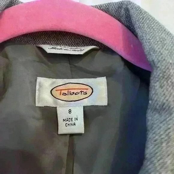Women’s Talbots Light Gray Wool Blazer Jacket Size 8- Excellent Condition - Picture 2 of 5